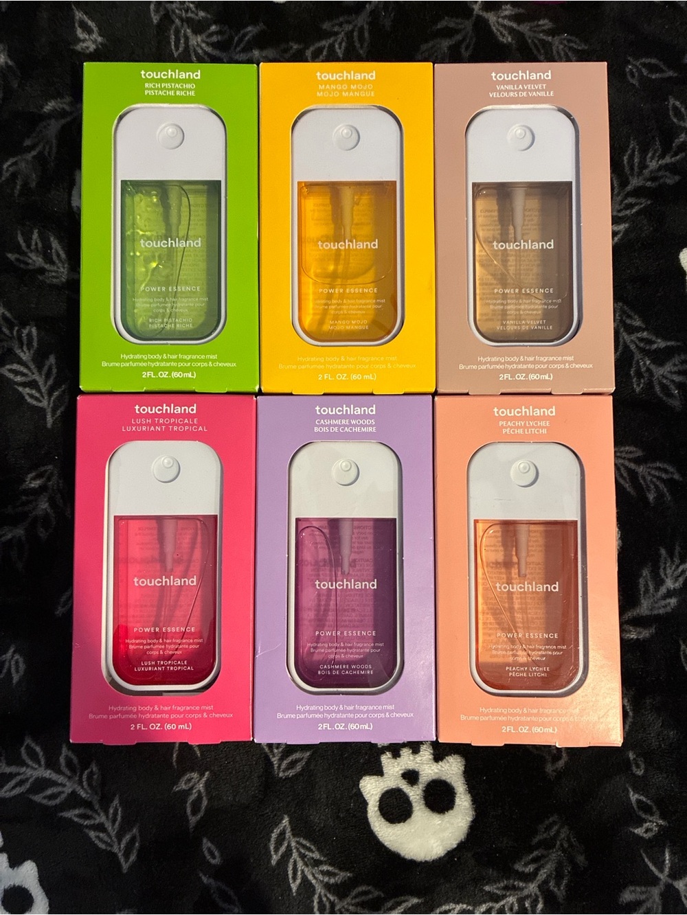 Touchland Power Essence Hydrating Body & Hair Fragrance Mist - 6 Assorted Colors